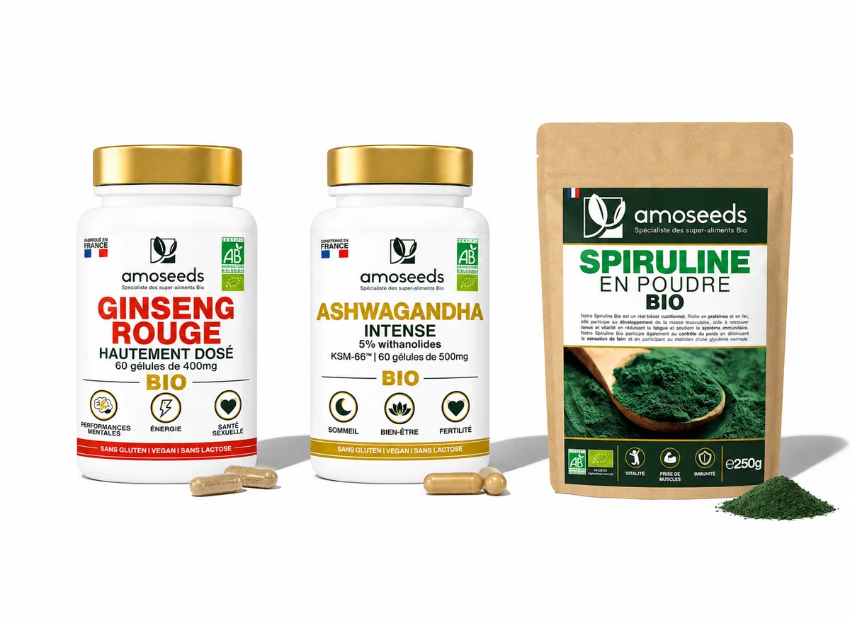 Box Sport et Muscle — Ginseng, Ashwagandha et Spiruline bio